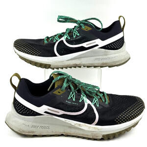 Nike React Pegasus Trail 4 Black Olive Running Hiking Shoes DJ6158-006 Mens 9.5